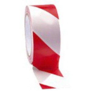 FITA AUTO-ADESIVA PVC  BRANCA/VERMELHA C506 